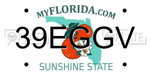 39EGGV Florida License Plate
