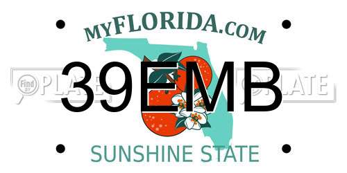 39EMB Florida License Plate