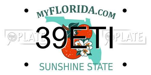 39ETI Florida License Plate
