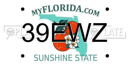 39EWZ Florida License Plate