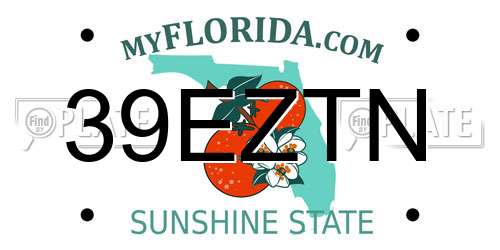 39EZTN Florida License Plate