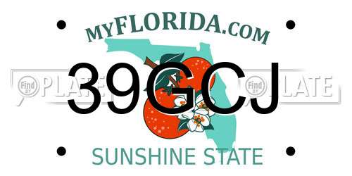 39GCJ Florida License Plate