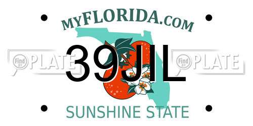 39JIL Florida License Plate