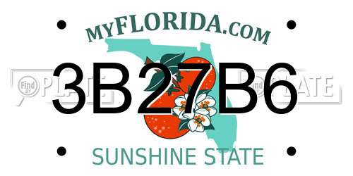 3B27B6 Florida License Plate