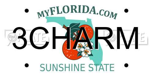 3CHARM Florida License Plate