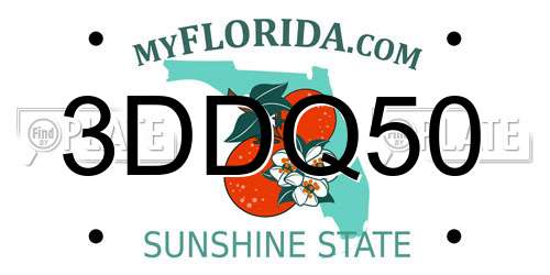 3DDQ50 Florida License Plate