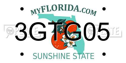 3GTG05 Florida License Plate