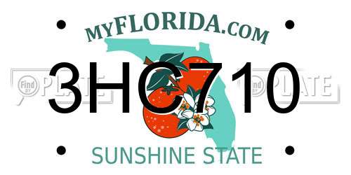 3HC710 Florida License Plate