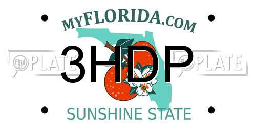 3HDP Florida License Plate