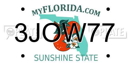 3JOW77 Florida License Plate