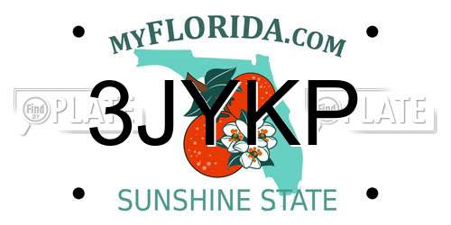 3JYKP Florida License Plate