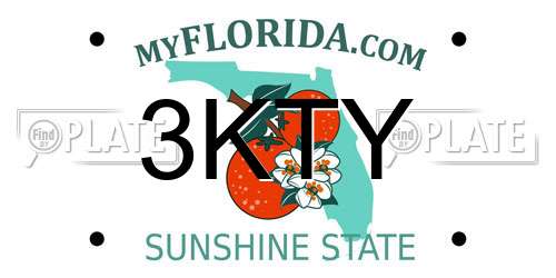 3KTY Florida License Plate