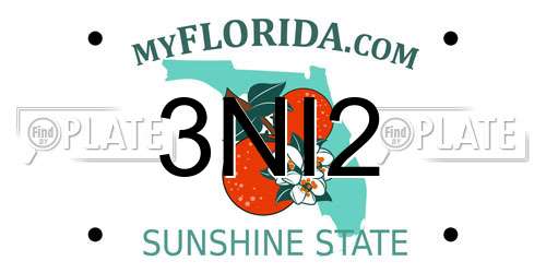 3NI2 Florida License Plate
