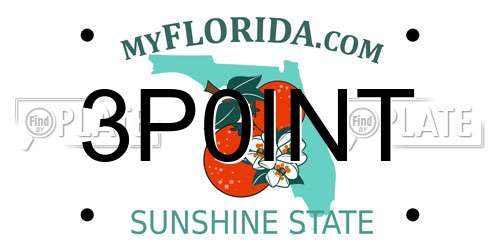 3P0INT Florida License Plate