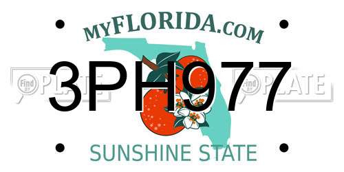3PH977 Florida License Plate