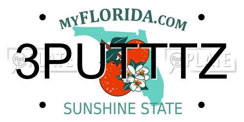 3PUTTTZ Florida License Plate