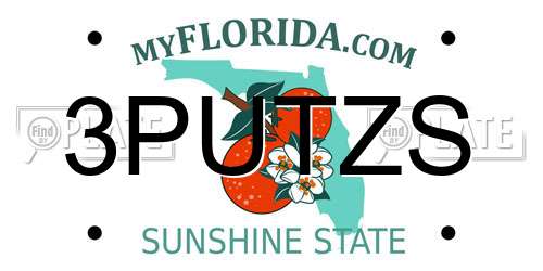 3PUTZS Florida License Plate