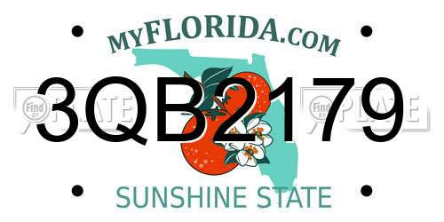 3QB2179 Florida License Plate