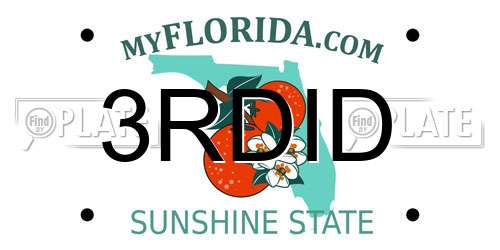 3RDID Florida License Plate