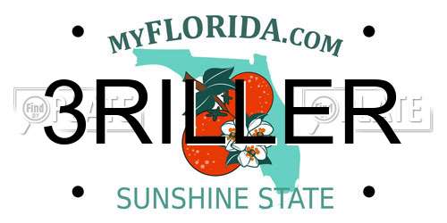 3RILLER Florida License Plate