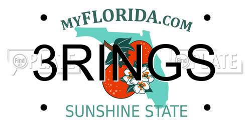 3RINGS Florida License Plate