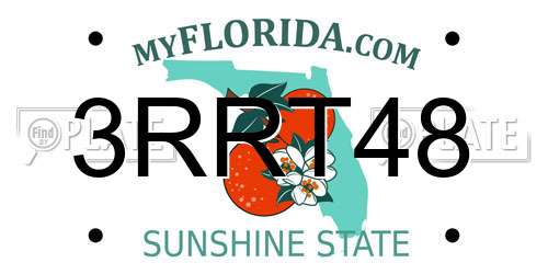 3RRT48 Florida License Plate