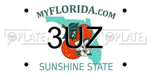 3UZ Florida License Plate