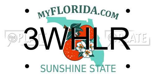 3WHLR Florida License Plate