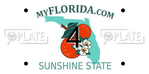 4 Florida License Plate