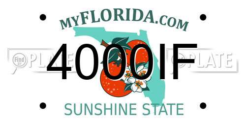 4000IF Florida License Plate