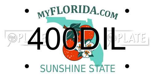 400DIL Florida License Plate