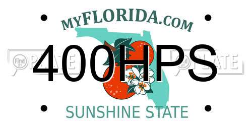 400HPS Florida License Plate