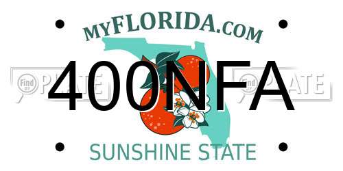 400NFA Florida License Plate