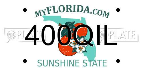 400QIL Florida License Plate