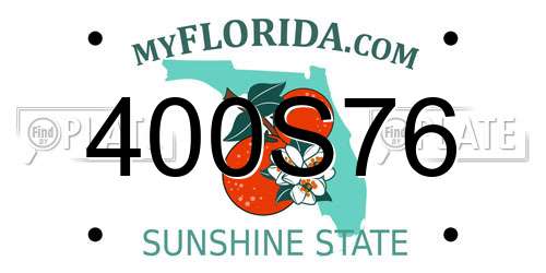 400S76 Florida License Plate