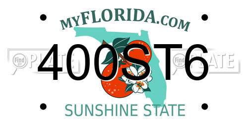 400ST6 Florida License Plate