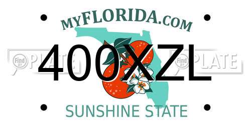 400XZL Florida License Plate