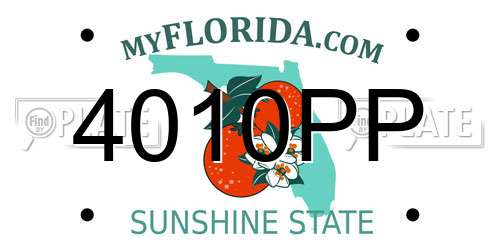 4010PP Florida License Plate