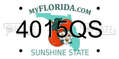 4015QS Florida License Plate
