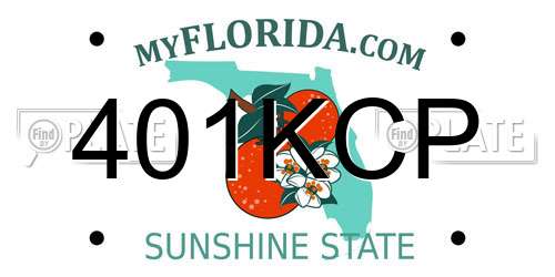 401KCP Florida License Plate