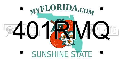 401RMQ Florida License Plate