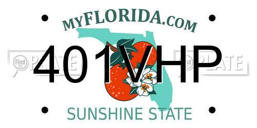 401VHP Florida License Plate