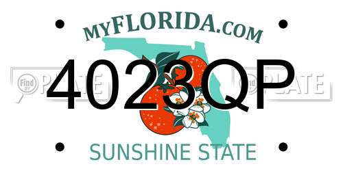 4023QP Florida License Plate