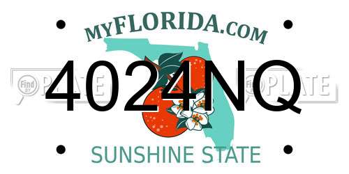 4024NQ Florida License Plate