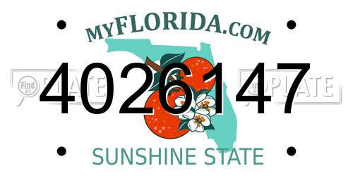 4026147 Florida License Plate