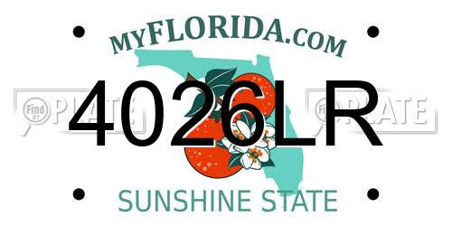 4026LR Florida License Plate
