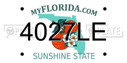 4027LE Florida License Plate