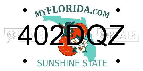 402DQZ Florida License Plate