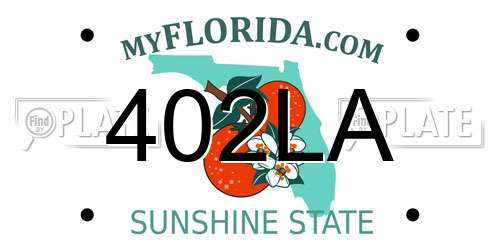 402LA Florida License Plate