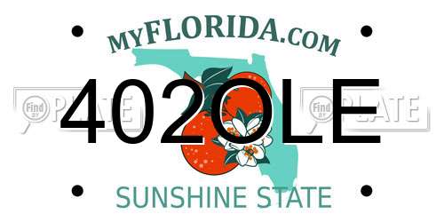 402OLE Florida License Plate